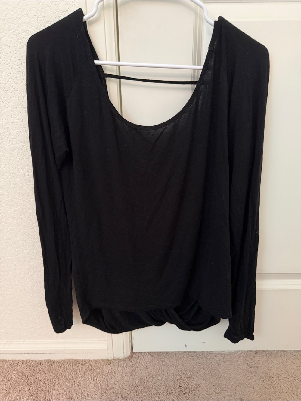Women’s Black Namaste Long Sleeve T